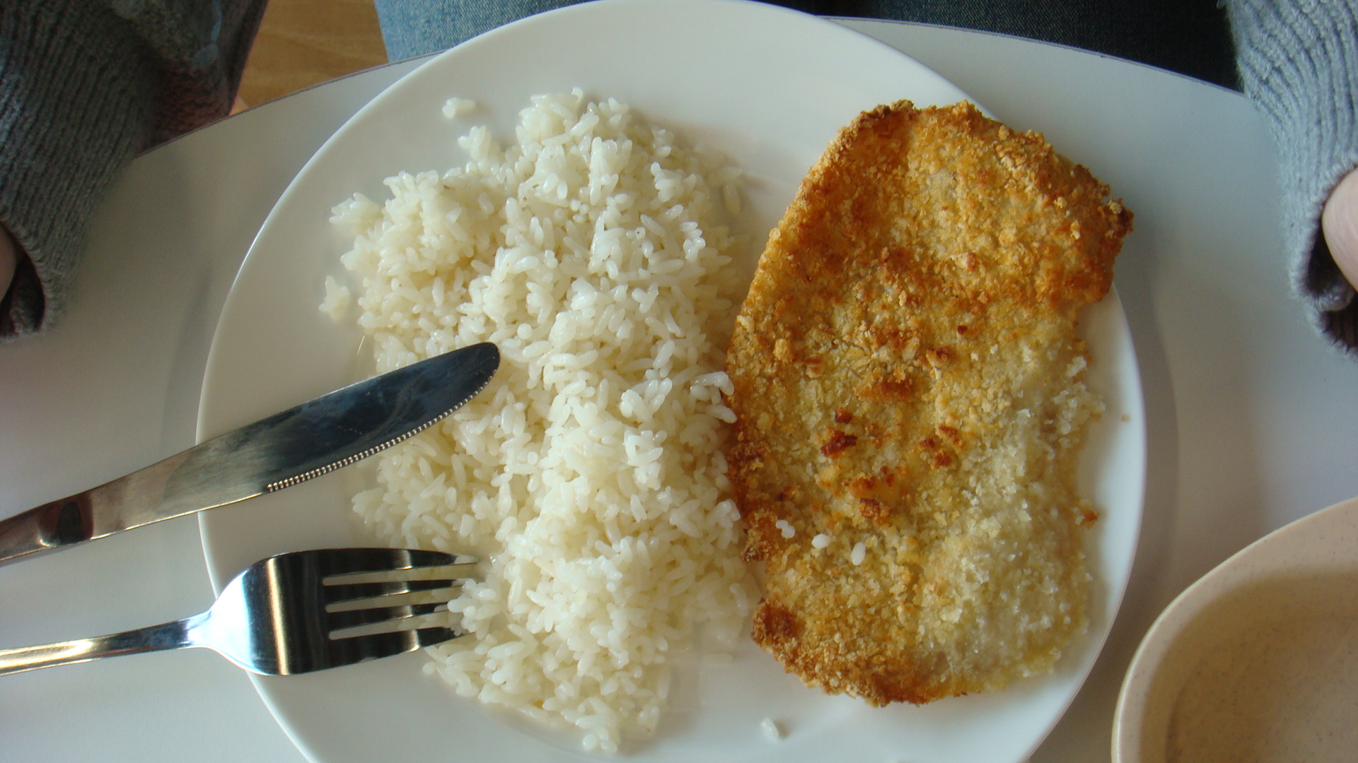 Шницель с рисом